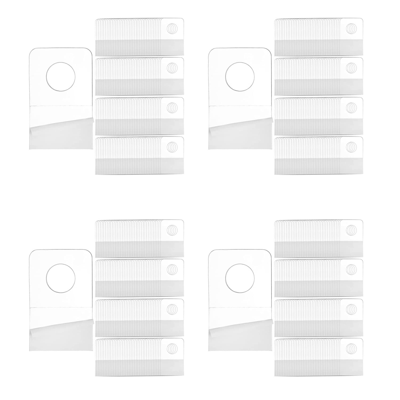 Hndhbfgrt 4000 PCS Self Adhesive Hanging Tabs, 1X1-1/2 Inch Round Hole Hanger Hang Tag Hooks for Retail Store Supplies Display