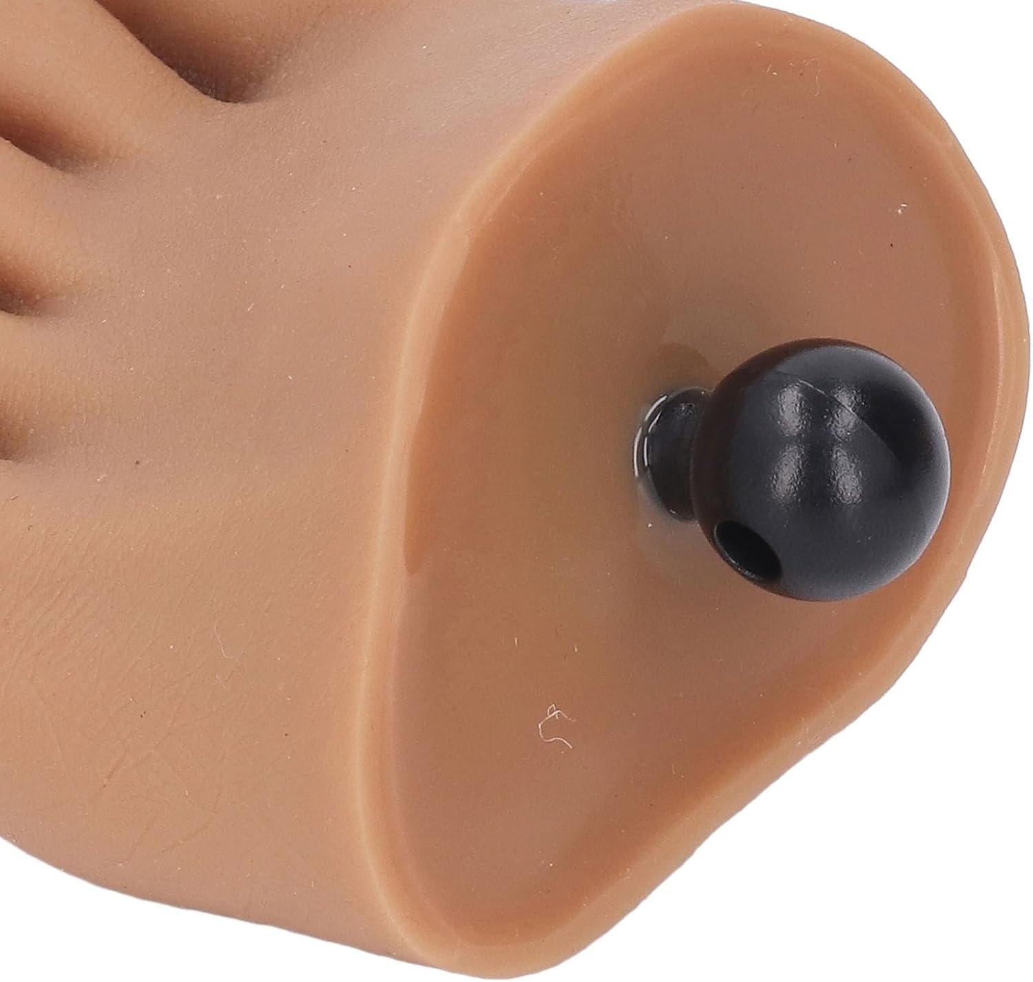 Manicure Silicone Foot Manikin with Stand, Bendable Flexible Lifelike Nail Practice Foot Model for Nail Art Training, Includes Toe Separators and Nail Tips for Home or