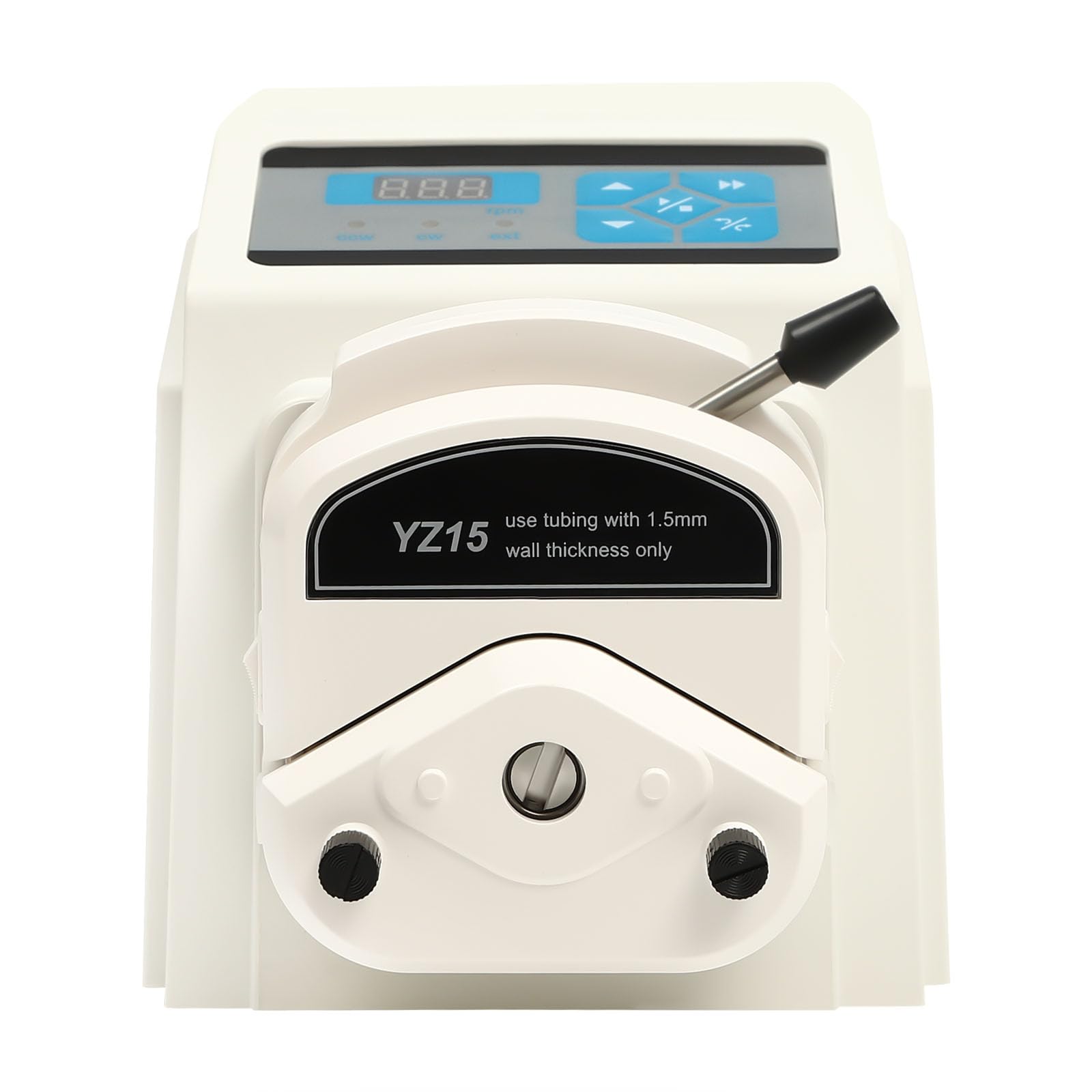 Peristaltic Metering Pump, Industrial Variable Speed Peristaltic Pump Liquid Dosing Pump with Pump Head YZ15, Flow Rate 0.07~380 mL/min, 0.1-100rpm, with 13.1ft 17#Tubing