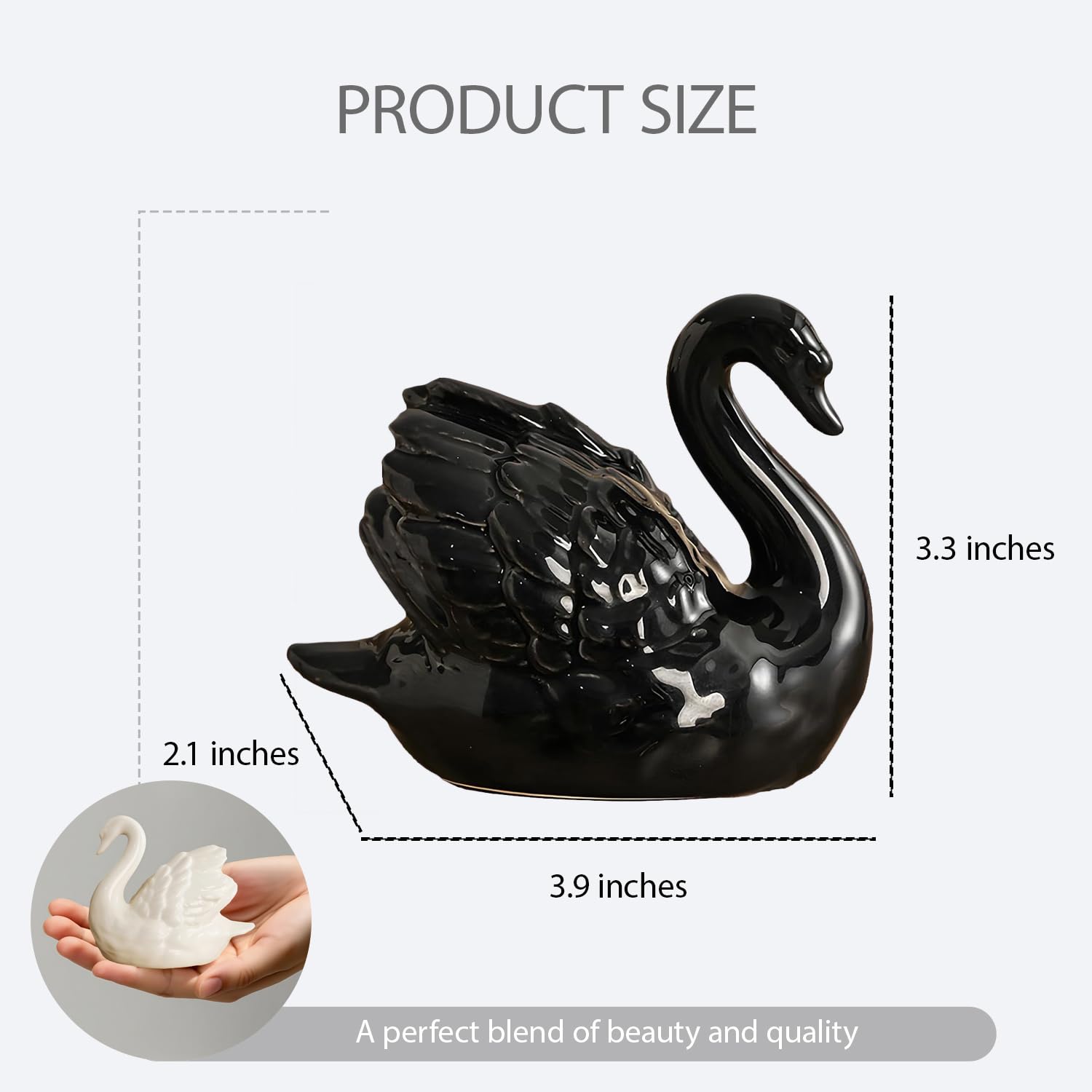 Amazon.com: ZKSYLSM Ceramic Swan Figurine - Modern Minimalist Swan