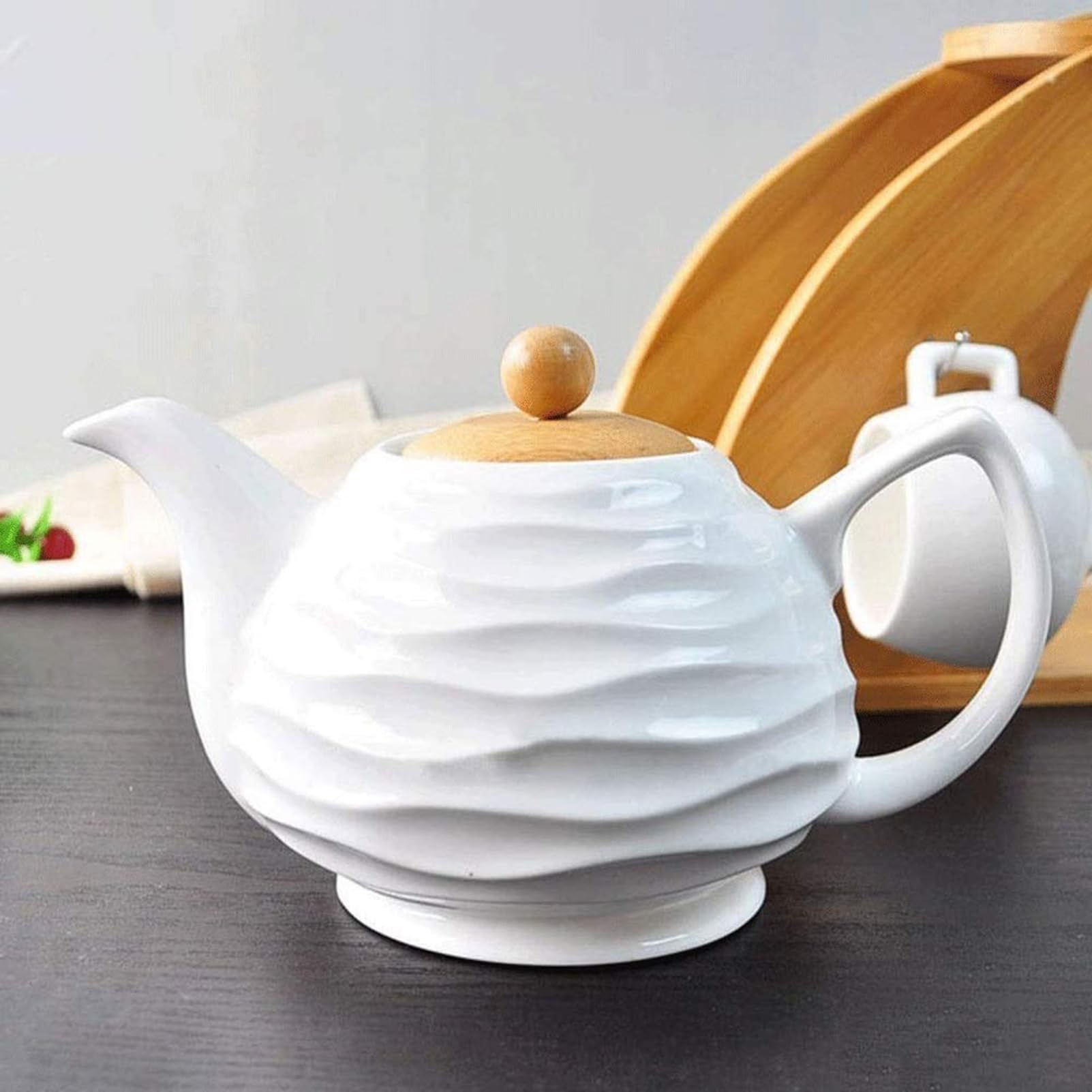 FOTN Kaffeetassen-Set, 16 Stück, europäische Keramik, reinweiß, sehr schlicht, Nachmittagstee-Set, Teetasse, Kaffeetassen, Geschenkset, Hochzeit, Muttertag, Zuhause, Büro