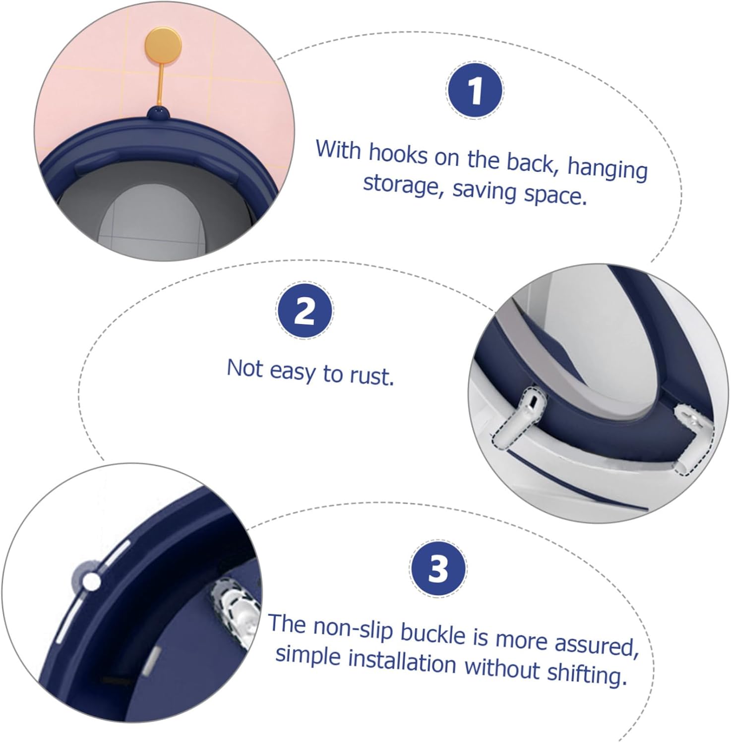 Large Baby Toilet Seat for Boys and Girls Soft PU Cushion Potty Trainer Easy to Clean Toilet Training Seat for Home Use