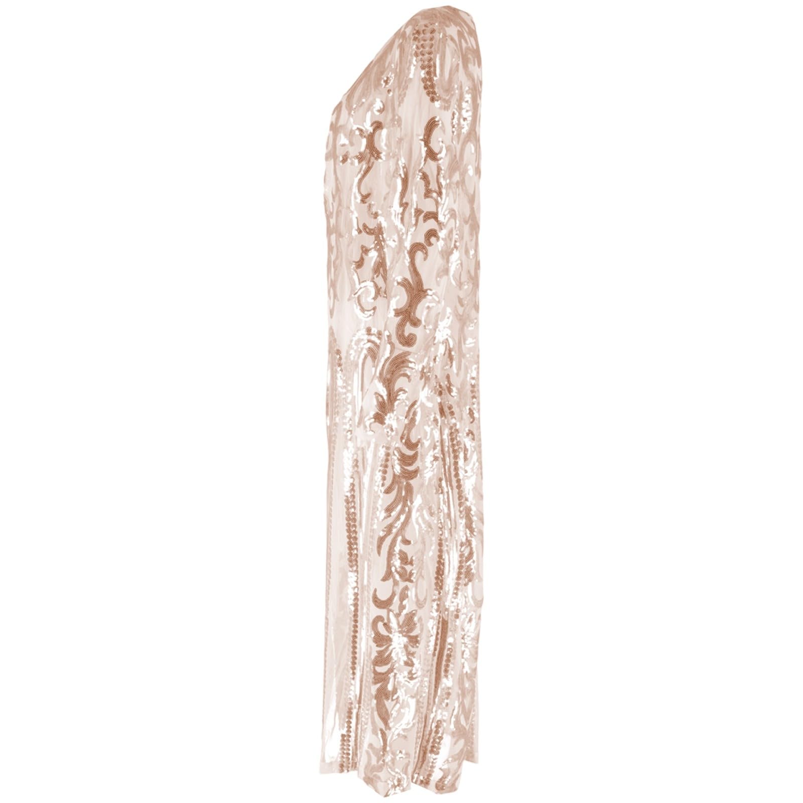 Générique Gilet Femme Chic Et Elegant Cardigan Femme - Cardigan Transparent Brodé Scintillant À Manches Longues Ouvert sur Le Devant Cache Cœur pour La Maison Style Décontracté Printemps Été Automne