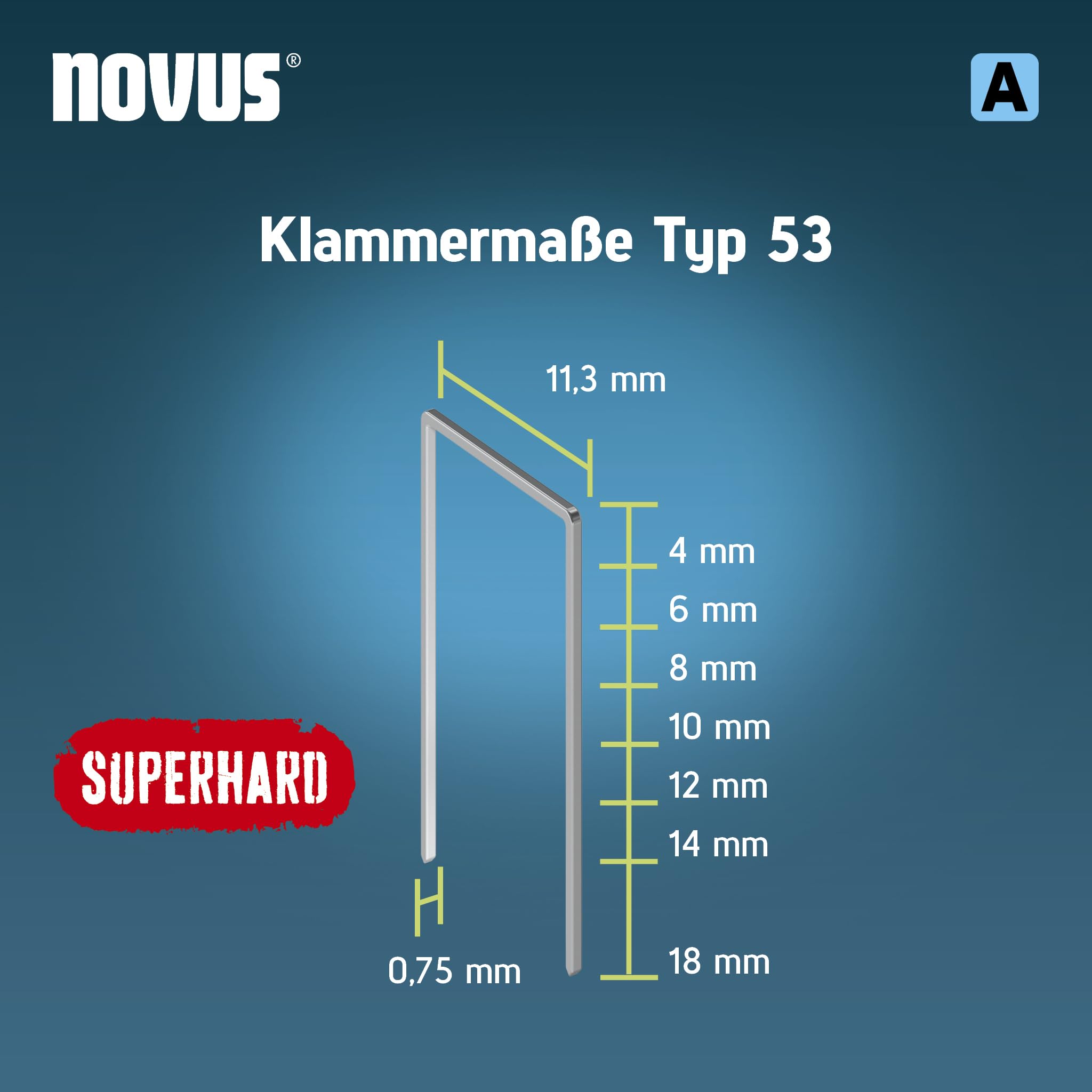 Novus Tools 042-0775 Zszywacz z cienkiego drutu A zszywacz typ 53, szary, 8 mm