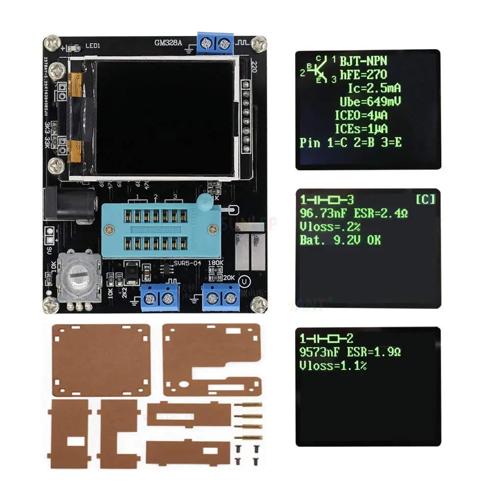 Gm328A Lcd Transistor Tester Lcr Dióda Kapacitás Esr Feszültség