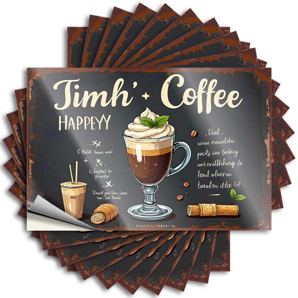 Saying Restroom Accessories | Cute Tumbler Timh' Coffee: A Culinary Journey of Flavor and Creativity for Darts(6X9CM)