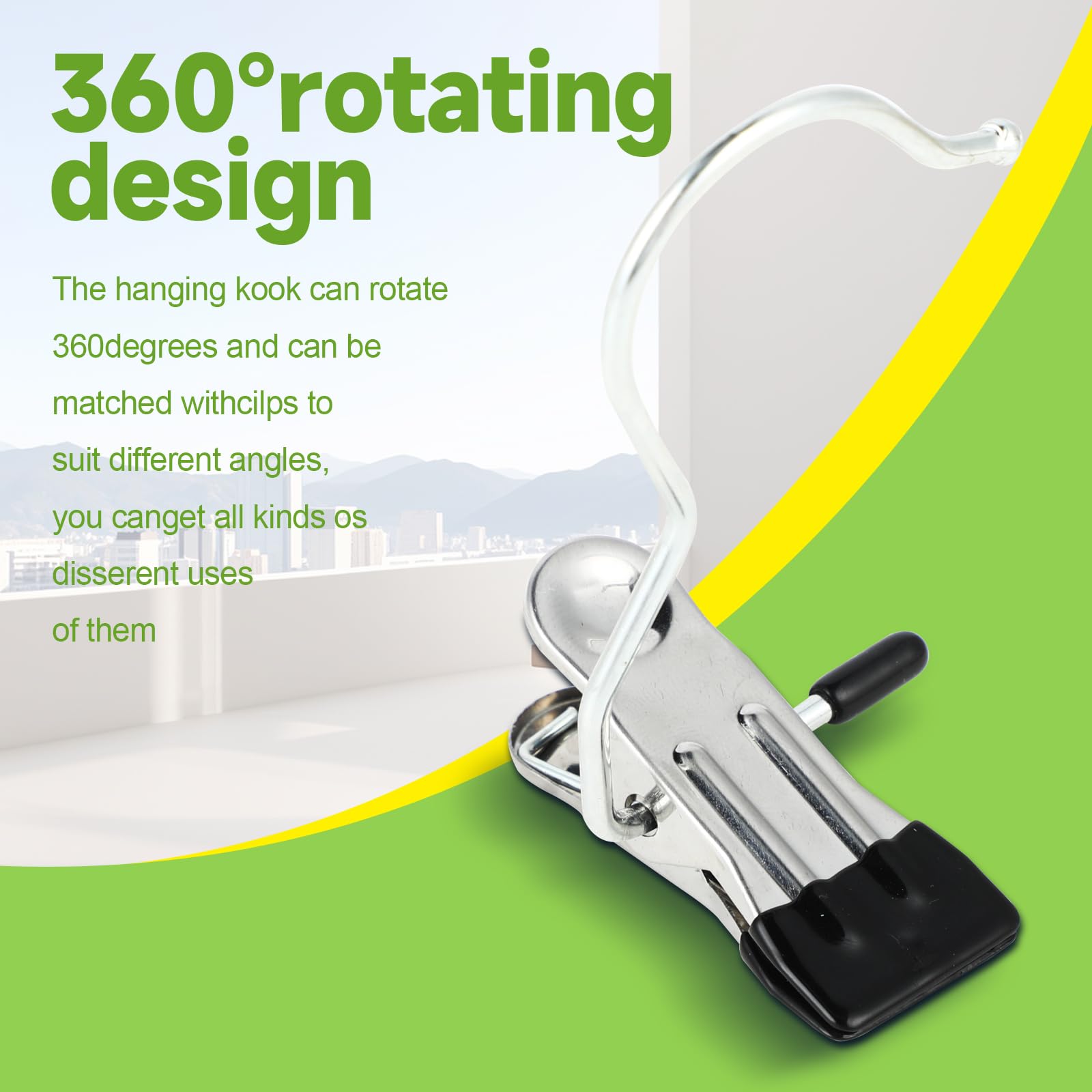 20 Metal Ganchos con Clips Antideslizantes - Perchas de Pinza - Perchas Pinzas - Colgador de Botas Giratorio de 360°- Adecuado para Pantalones, Toallas, etc