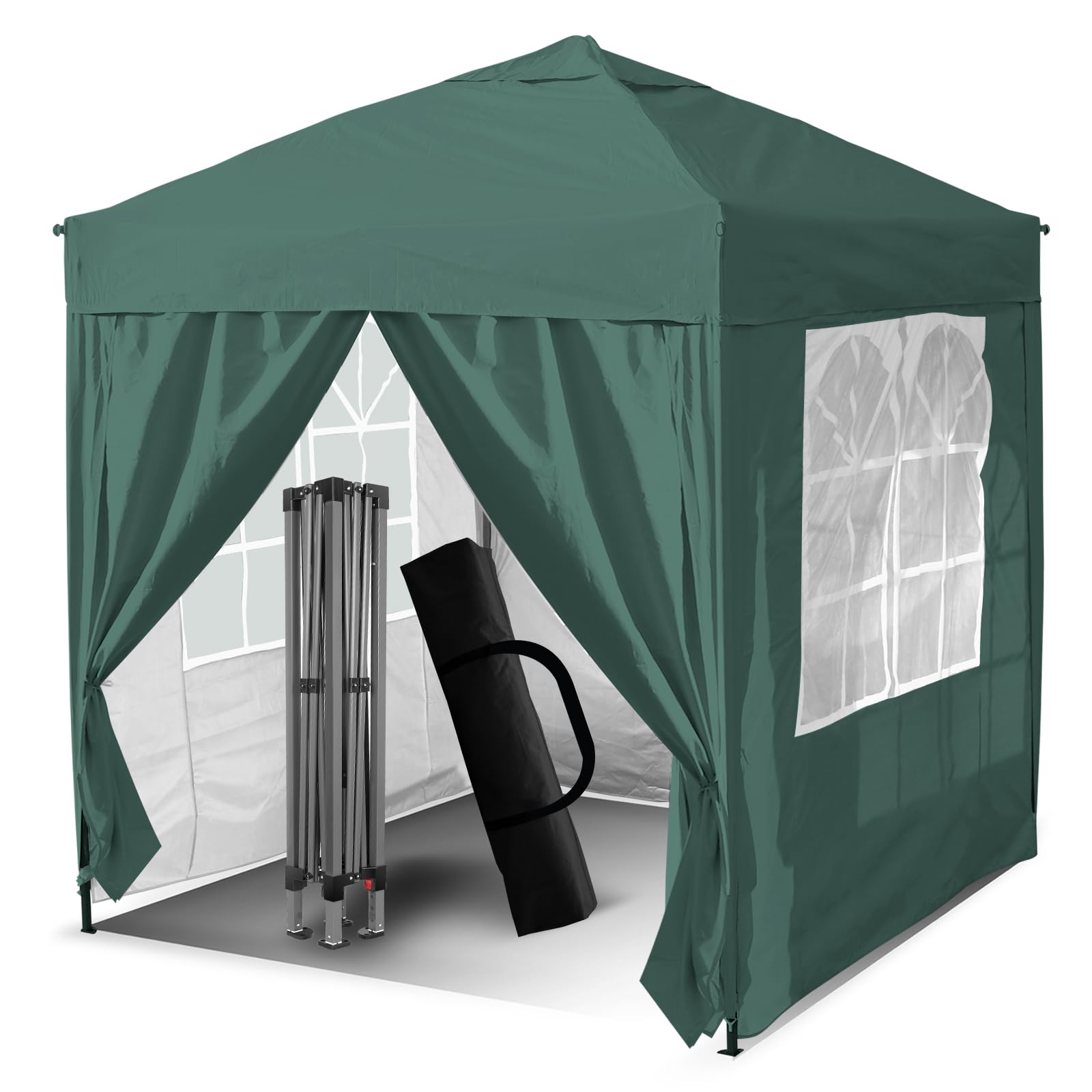 Pop Up Gazebo, Gazebo with Removable Sidewalls, Sturdy Frame, Weather-Resistant Protection, Ideal for Outdoor Events, Parties, and Markets (Green)
