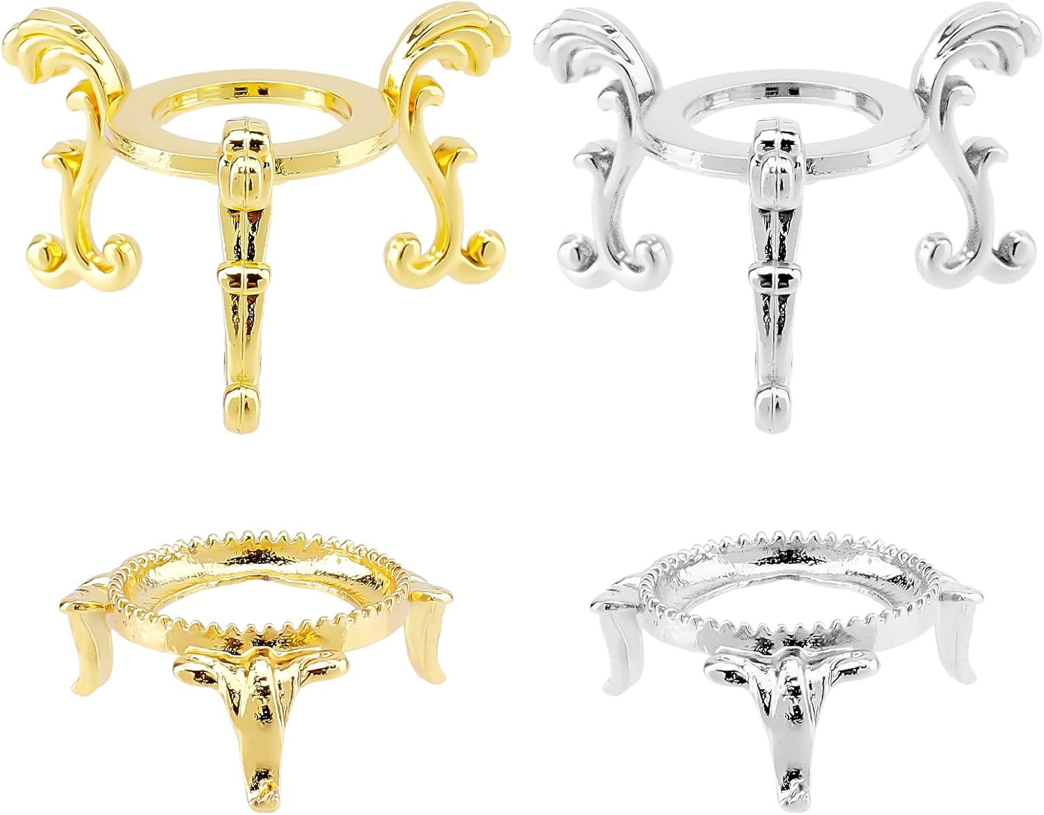 AHANDMAKER Taschenanhänger Set 4-tlg Silber - Verlängerungsketten