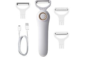 Electric Potato Peeler with Rechargeable Battery - 3-in-1 Pro Set for Effortless...