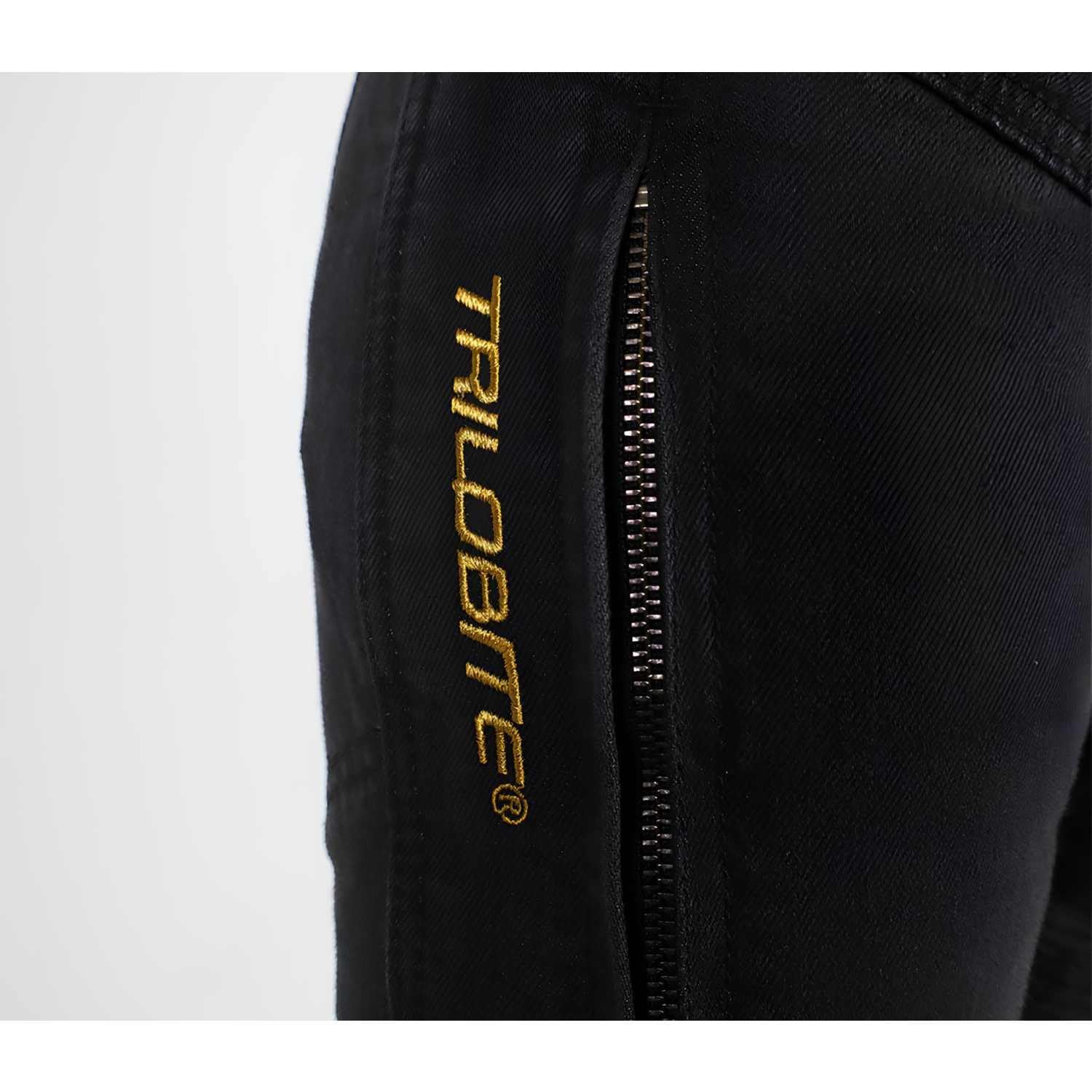 Trilobite Parado Doublelayer Slim Damskie dżinsy motocyklowe, czarny, 32/34