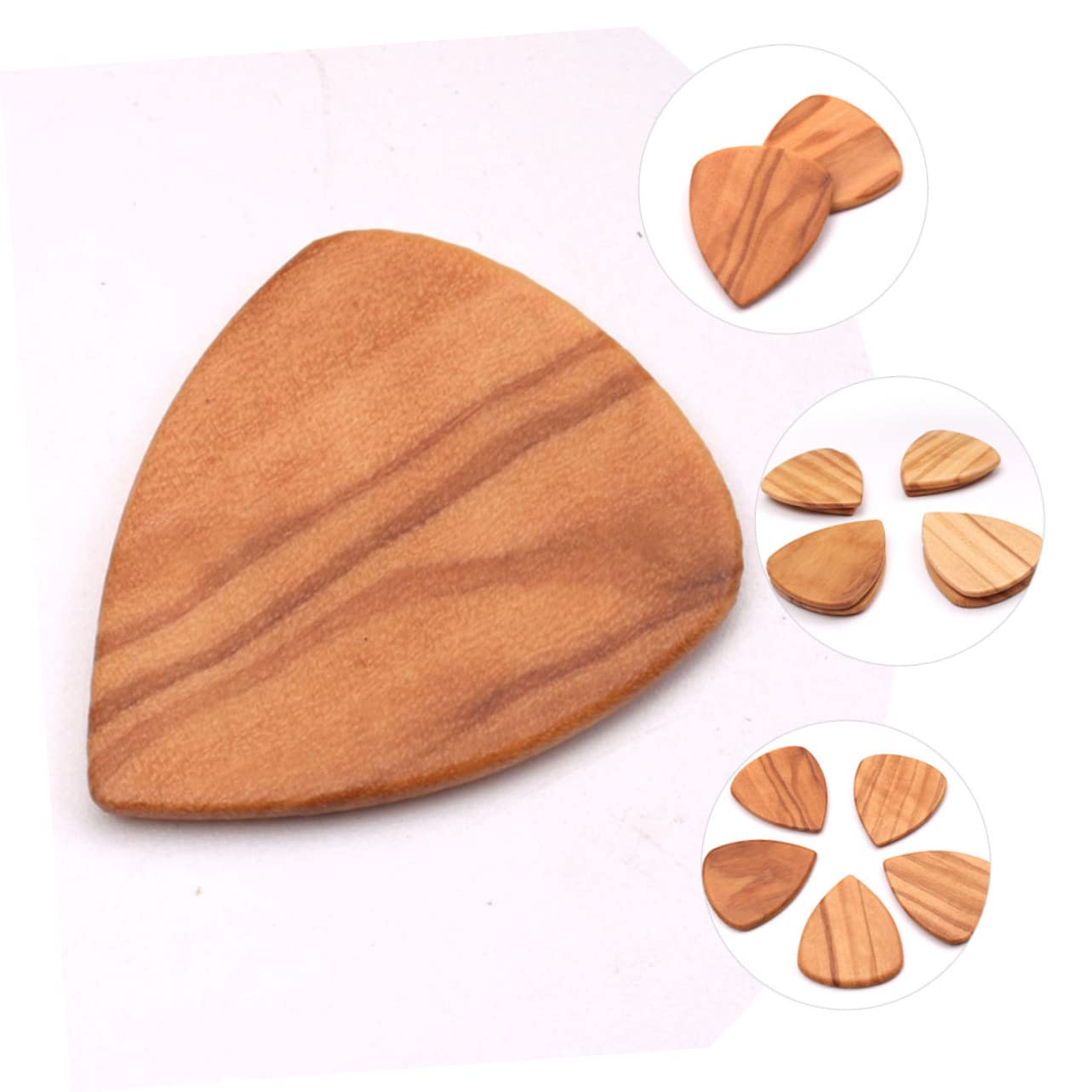 Supvox 16 Stk Plektrum Ukulele-auswahl Finger Plektren Zubehör Für Praktische Gitarrenparts Wählt Fingerpicks Gitarrenplektren Für E-gitarre Bass Pick Lieferungen Olivenholz Haupt