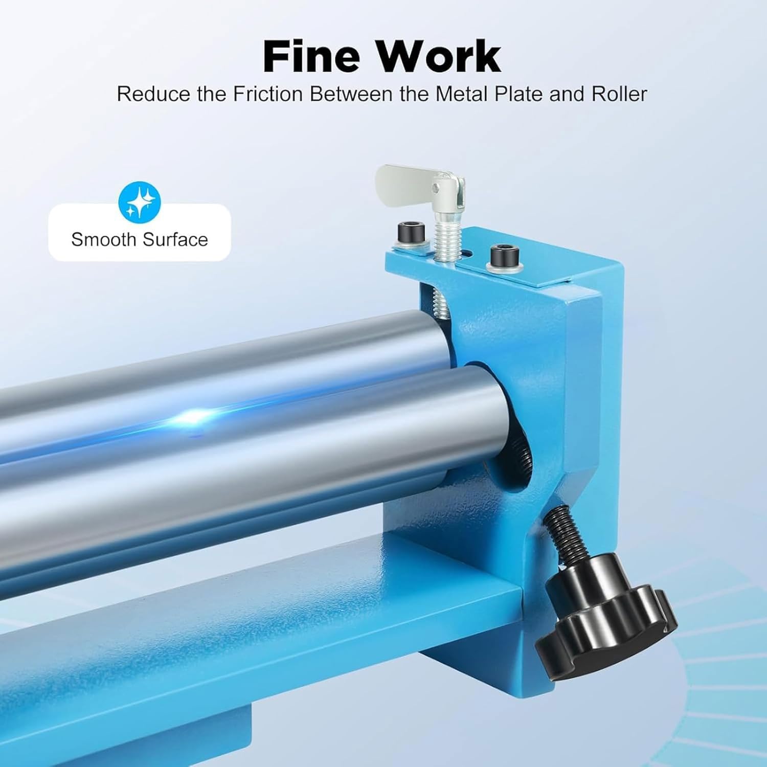 Esta máquina laminadora Manual de 300 mm, con diámetro y Ancho Ajustables de 300 mm, dobladora de Placas metálicas para láminas de Cobre y Aluminio.