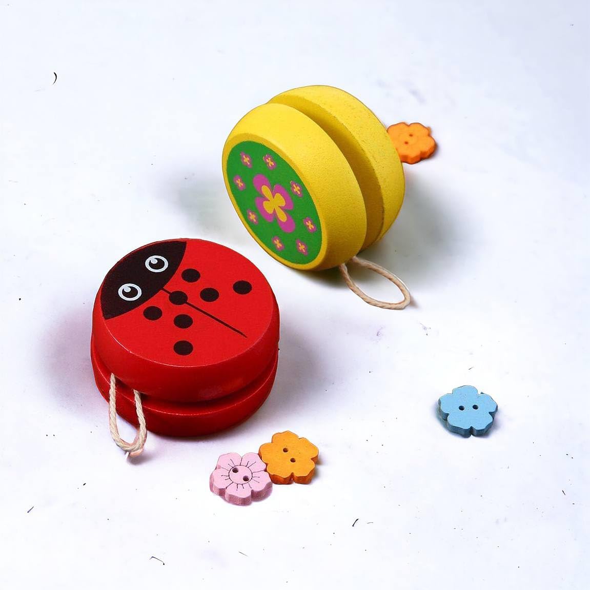 Rifa Artism High-Speed Multicolor Wooden Yoyo Spinner Toy - Small Size (2x2x1 inches) - Smooth Spin Hand Fidget for Kids Pack of 2 (B0CQYZ4NRF) Amazon Price History, Amazon Price Tracker