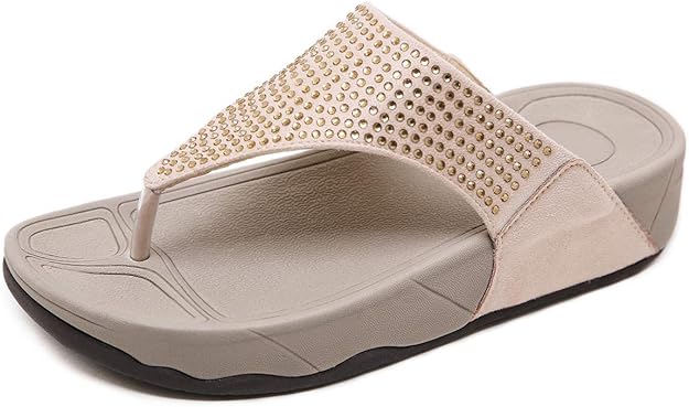 sparkly wedge flip flops