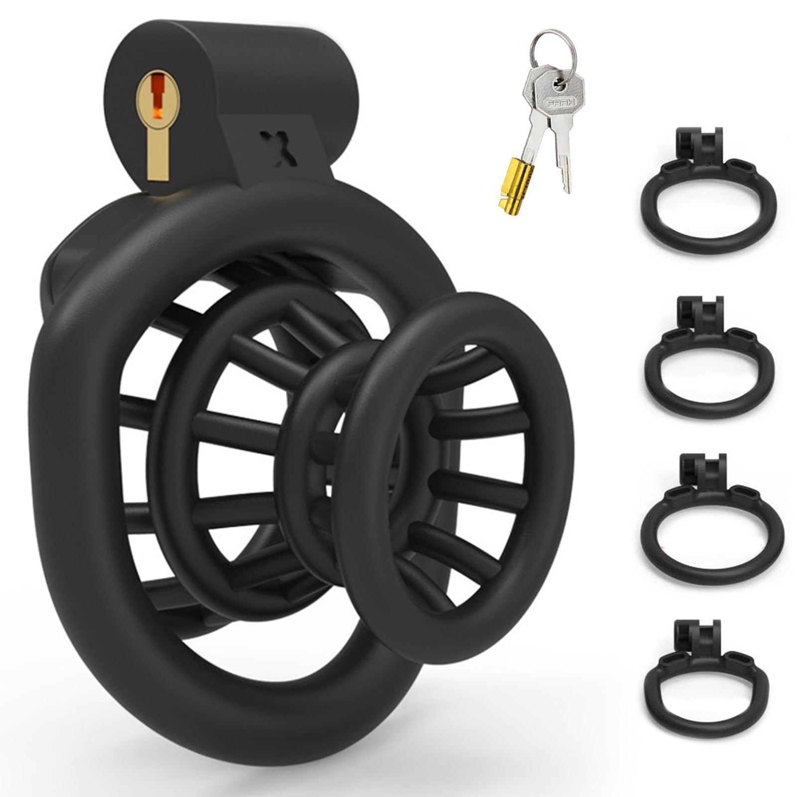 BDSMYEE Chastity cage per sissy, Piccola gabbia di castità traspirante, Gabbie per Pene SM bondage slave sex toys, male chastity gabbietta di castità per uomo (B)
