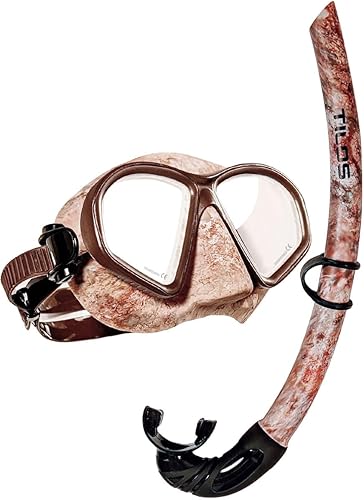 Miniatura 5 de Tilos Spawn - Juego de esnórquel con máscara de camuflaje para pesca submarina, buceo libre, buceo, esnórquel