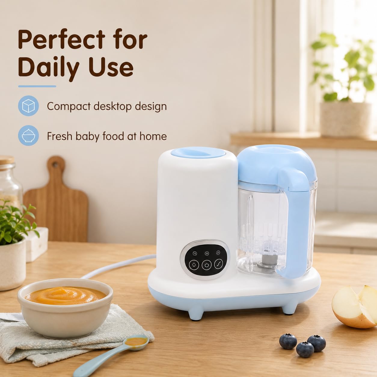 Baby Food Maker Automatischer Mixer, multifunktional, 10.000 U/min, Timer, 250 ml, Küchenmaschine, Mixer, Baby, zum Mischen von Obst, Gemüse, Getreide, Fleisch