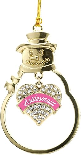 Miniatura 58 de Inspired Silver - Colombia - Adorno de Navidad dorado - Adorno de árbol de Navidad con dije de corazón con circonita cúbica - Decoración colgante de