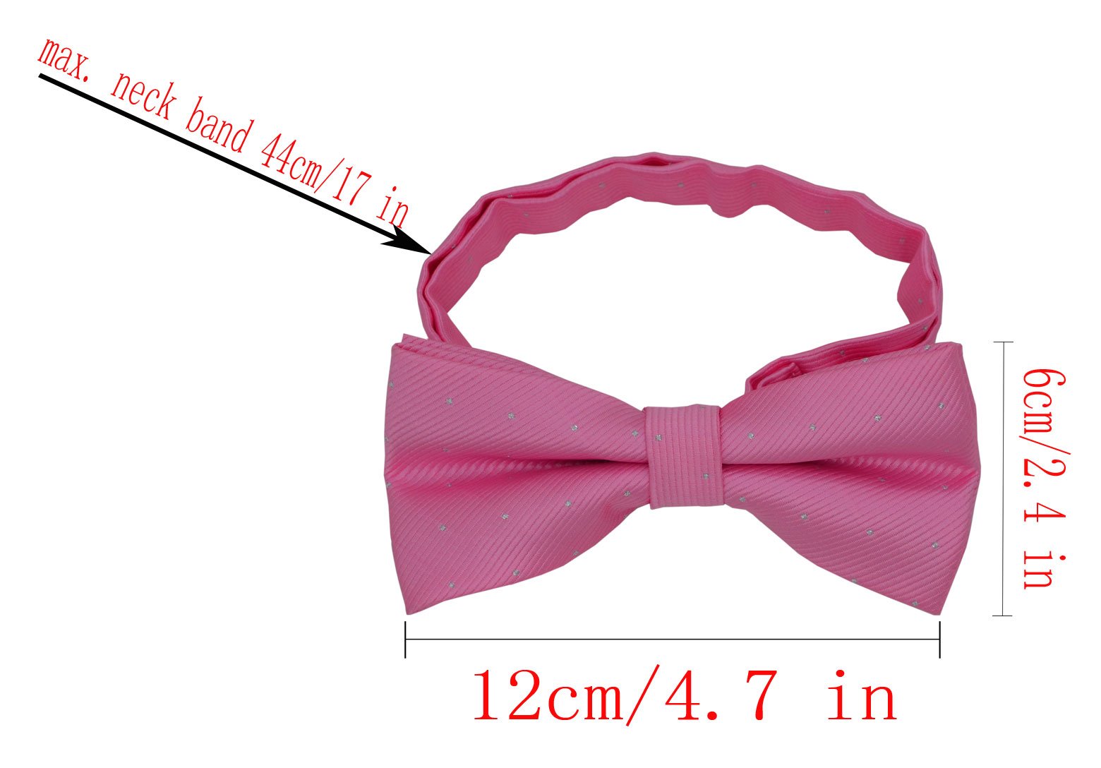 Bow Tie for Men with Glitter Dot, Boy Pre-Tied Formal Clip On Tuxedo Bowtie For Wedding Party or Graduation M-M-B2T (Z - Set 5 - Royal Blue, Silver,pink, Gold, Lavender)