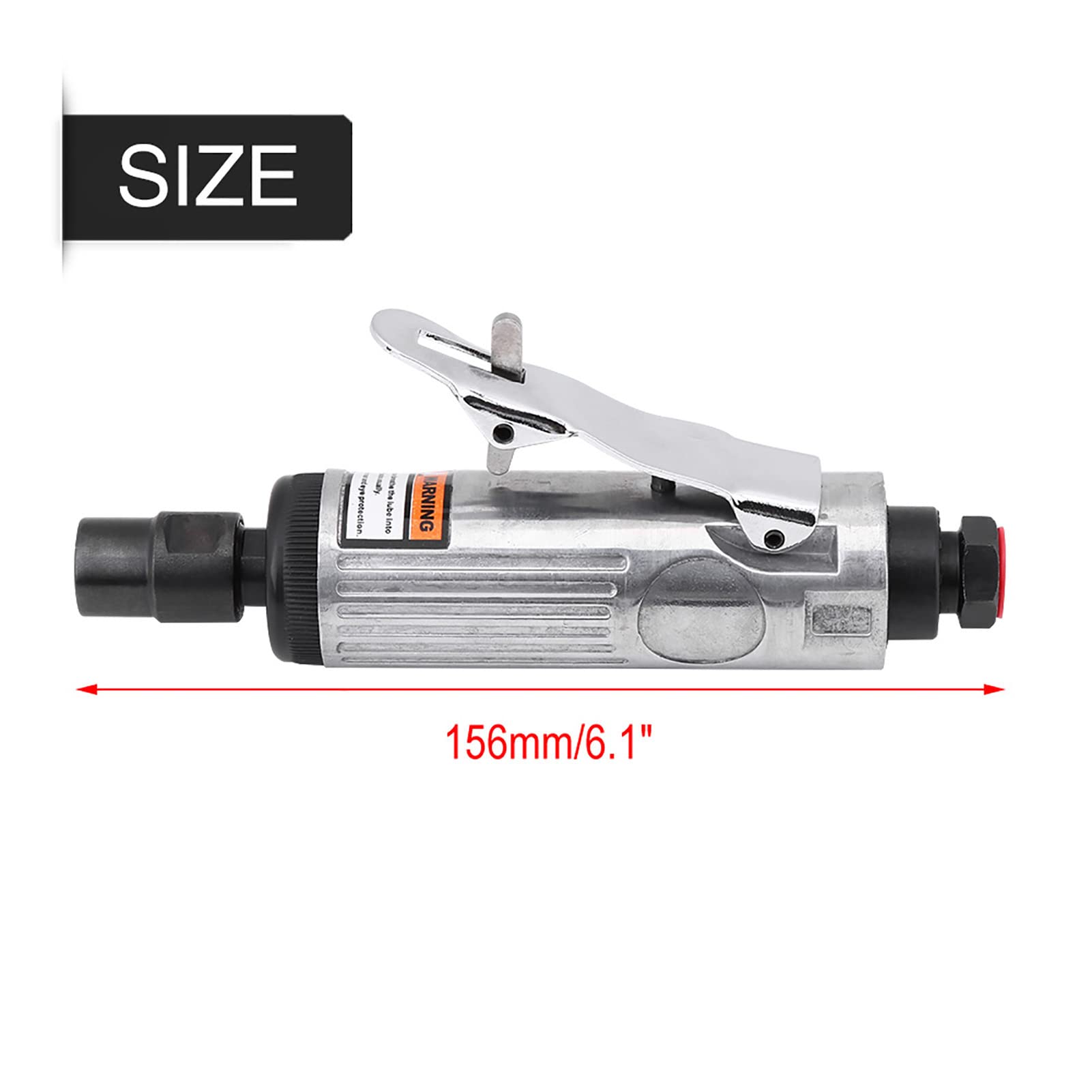 3/6mm Pneumatic Air Die Grinder Kit - High Speed Grinding, Polishing, and Engraving Tool with Aluminum Alloy Housing and Safety Features, 90PSI