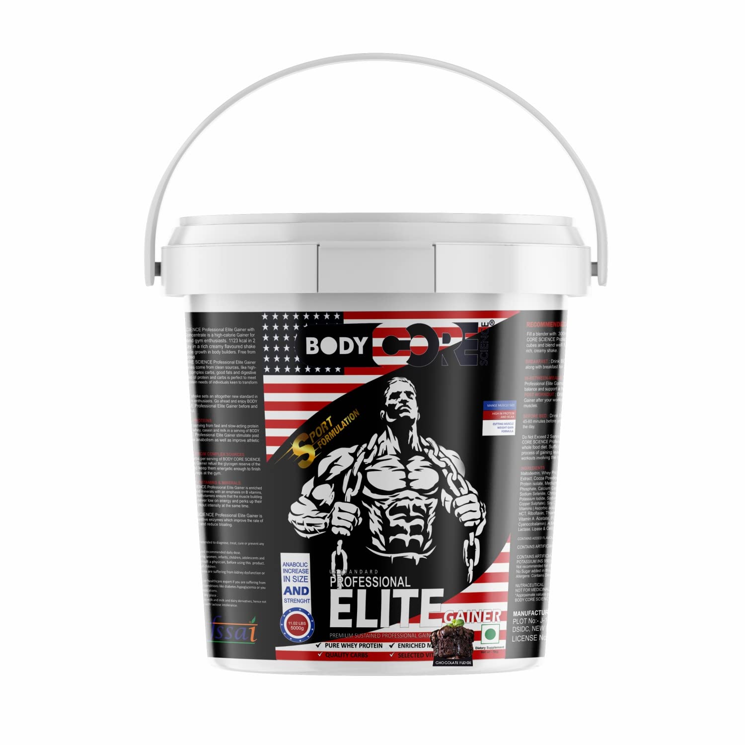 Body Core Science Professional Elite Gainer White-5kg (Chocolate Fudge, PO1) | Weight Gainer | Lean Gainer | Mass Gainer | Muscle Gainer (B0BDZ7SGSC) Amazon Price History, Amazon Price Tracker