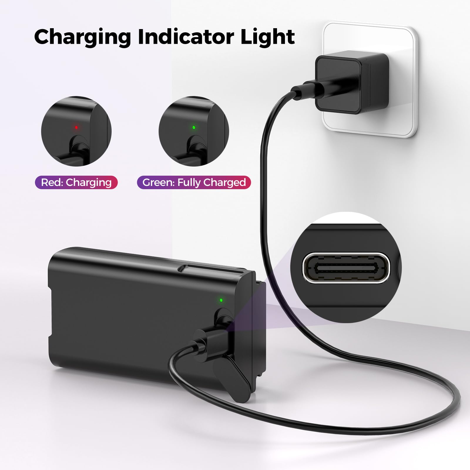 NASTIMA Batteria Agli ioni di Litio 7000mAh 25,2Wh Compatibile con eufy Videocitofoni E340 & C31, Batteria a Rilascio Rapido con USB-C, Lunga Durata, BMS Integrato