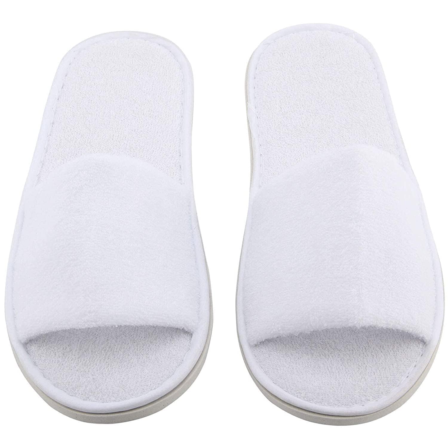 Diktmark Pack of 12 Open Toe Free-Size Unisex White Disposable Slipper Non-Slip for Home, Hotel, Hospital, Guests, Travel, Indoor, Yoga, Spa, Salon-image-31
