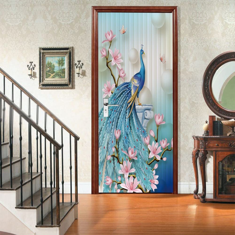 Sticker De Porte 3D Trompe L'Oeil - Autocollant Amovible Pour Décor