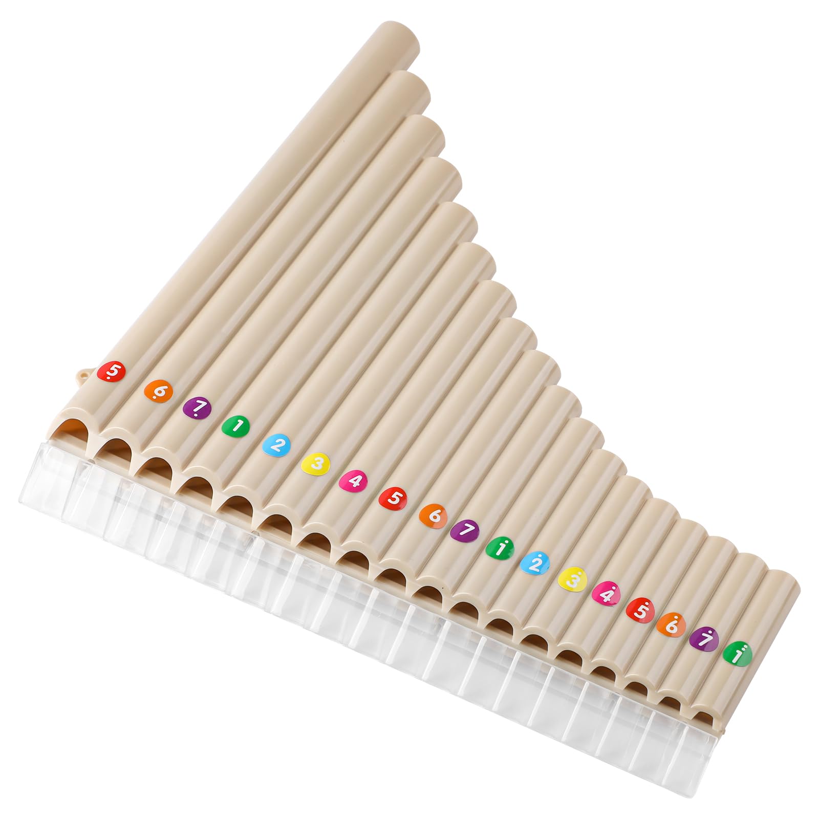 Flûte en do à 18 tuyaux – Design instrument pour un jeu facile, parfait pour les étudiants et les débutants (Lvory)