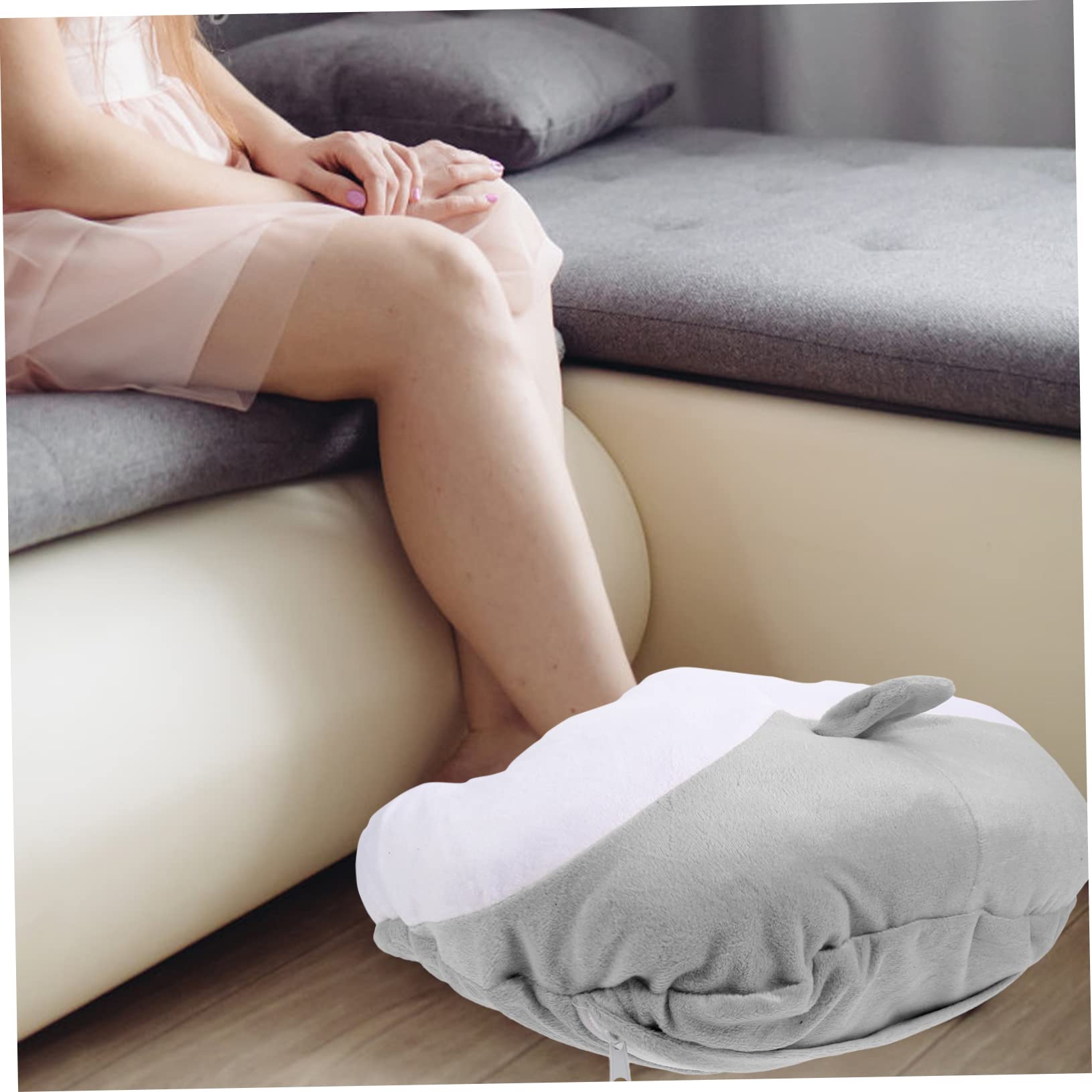 Scarpe calde elettriche scaldapiedi in peluche morbide pantofole scaldini riscaldati scaldamani scaldapiedi usb scarpe riscaldanti riscaldatore di peluche USB più caldo Grey