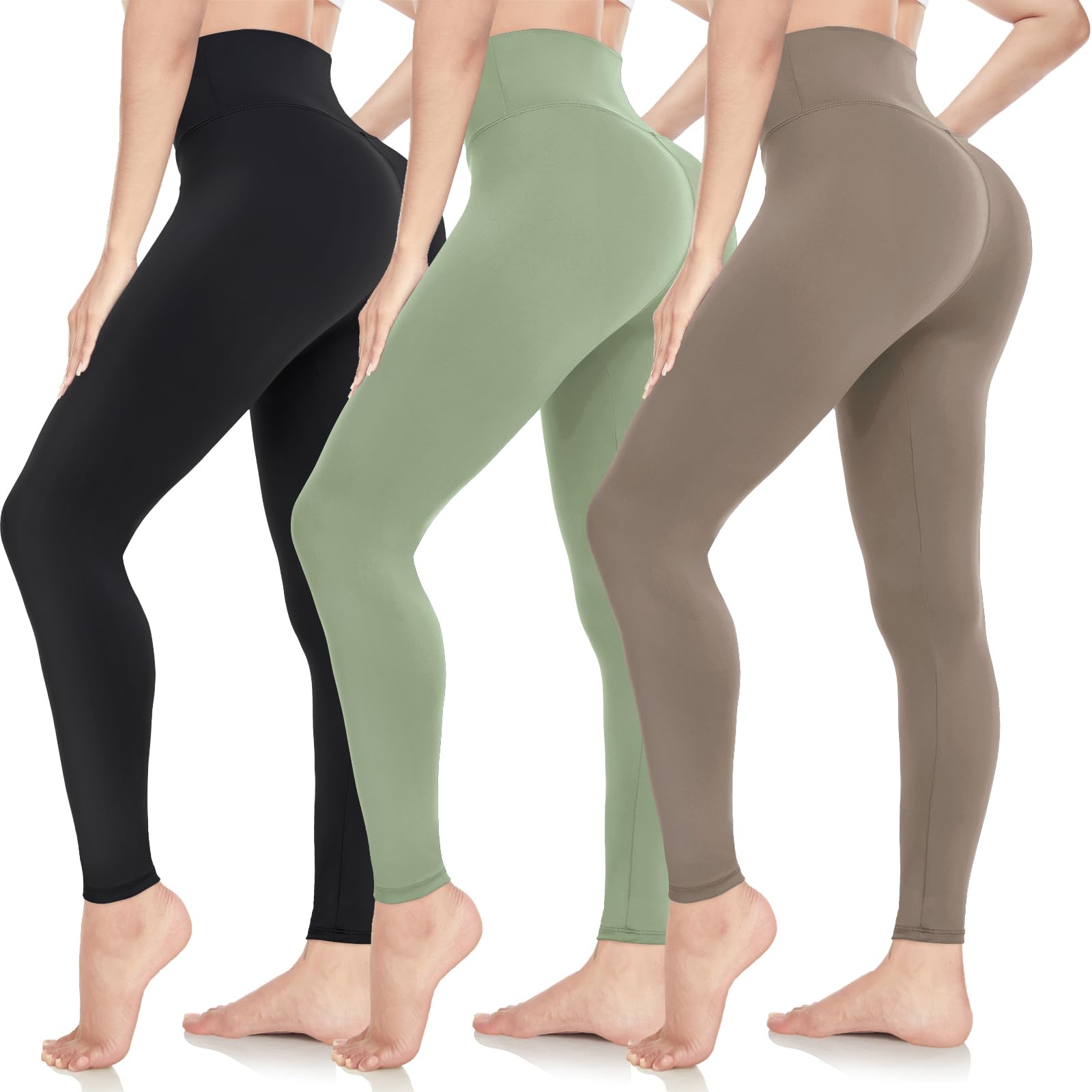 ACTINPUT Leggins Donna Vita Alta Leggings Fitness Sportivi Donna Pantaloni Yoga Controllo della Pancia Opaco Elastici Morbido Leggings
