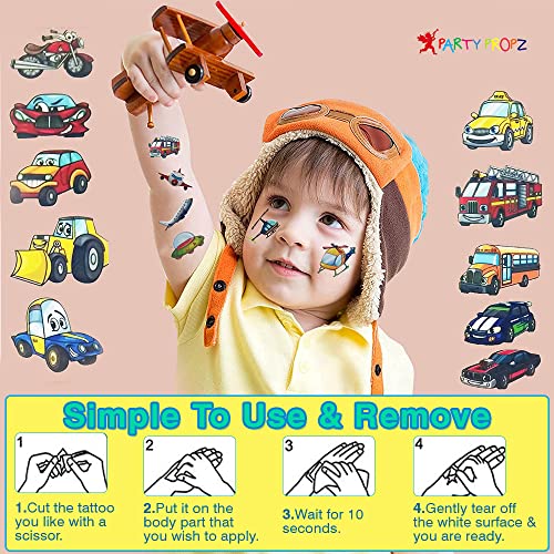 Image of Party Propz Return Gifts For Birthday - 10 Sets, Car Theme Return Gifts for Kids | Car Theme Stickers | Tattoos for Boys | Tattoo for Boys | Sticker | Birthday Return Gifts for Kid