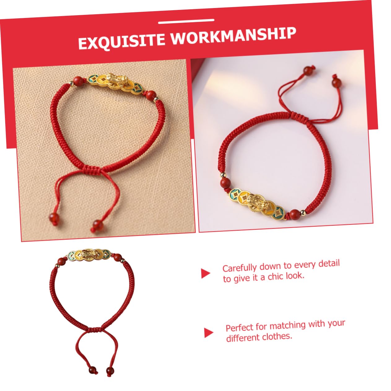 5 Piezas Pulsera Cuerda De Muñeca Tejida Accesorios Mujer Joyería De La Amistad Vestido De Discoteca Pendientes Disco De Amistad Cordón De Muñeca Rojo Cuerda