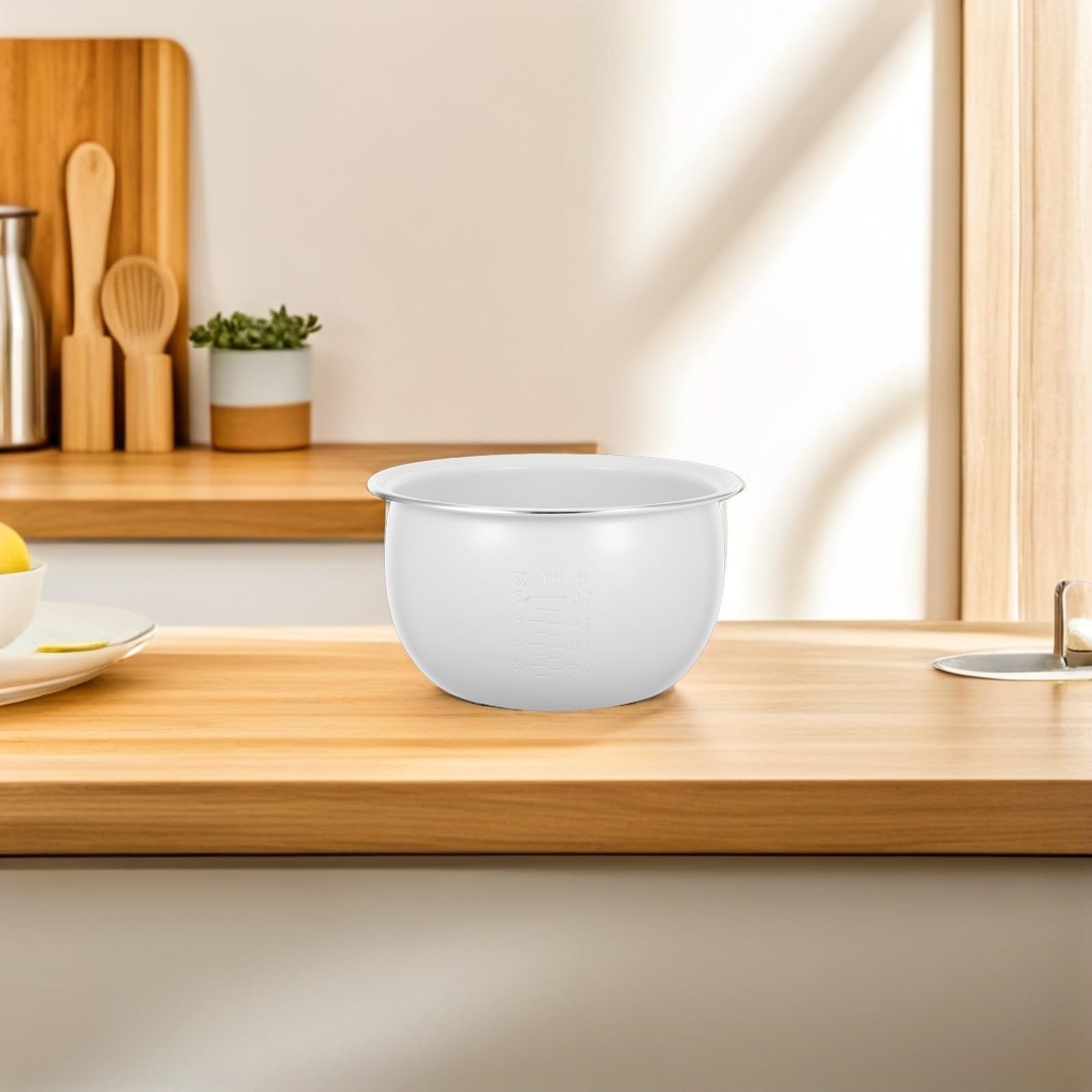 Olla Interior para Arrocera de 4 L en Acero Inoxidable Blanco