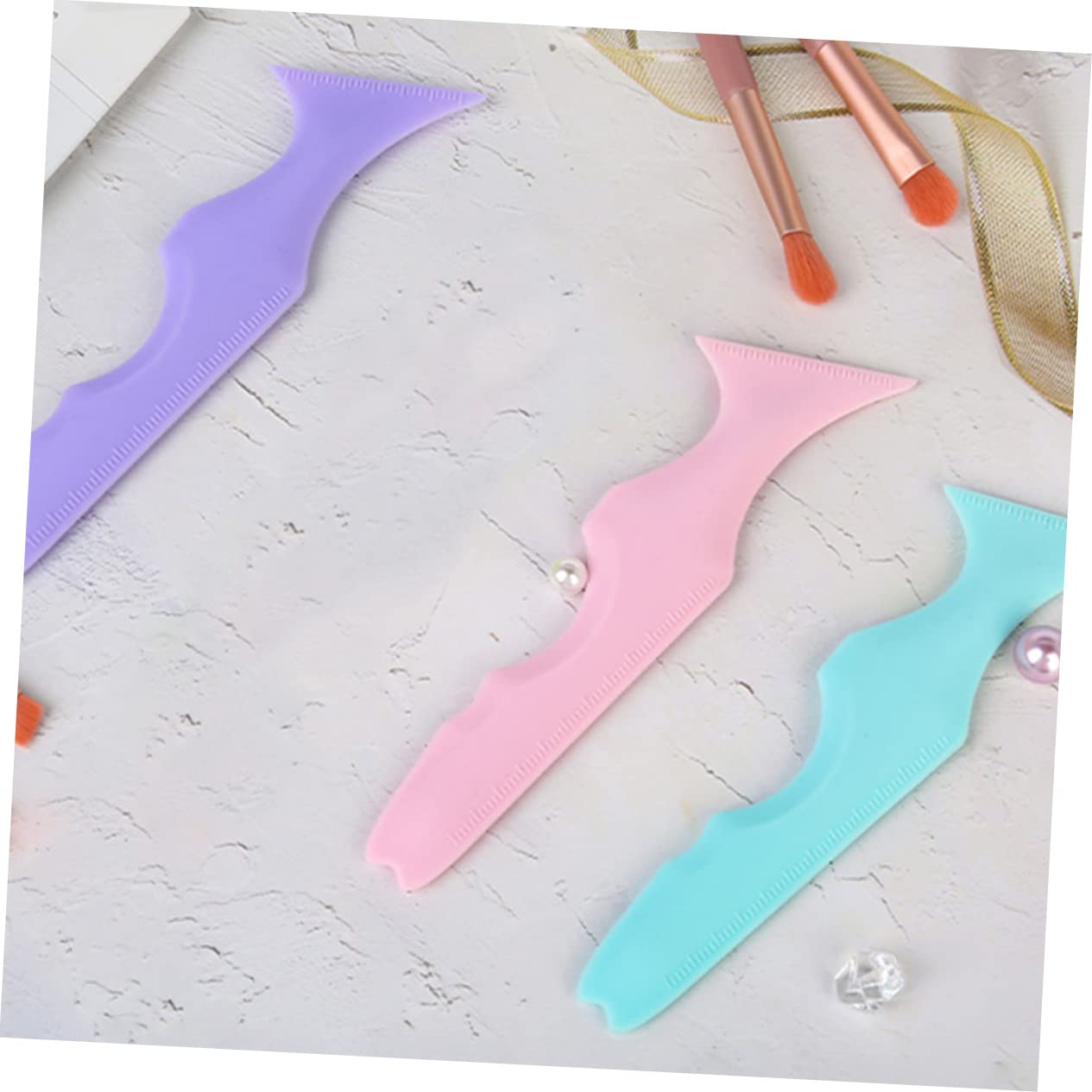 Housoutil 10pezzi Stencil Per Eyeliner in Silicone Riutilizzabili Strumento Per Per Ombretti e Eyeliner Accessori Per Makeup Per Principianti e Professionisti