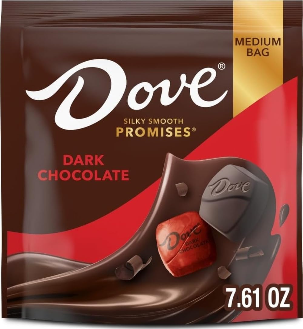 DOVE Dark Chocolate Candy, Individually Wrapped, 7.6 Ounce