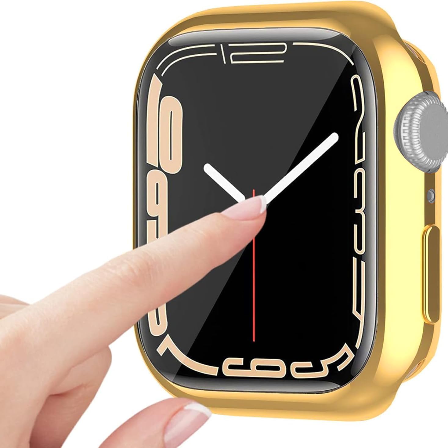 Compatible with Apple Watch Case 42mm Series 10 (2024), Soft TPU Plated Screen Protector Case Bumper Thin Guard Shockproof Frame Compatible for iWatch Series 10 (Gold, 42mm Series 10 (2024)) image 4