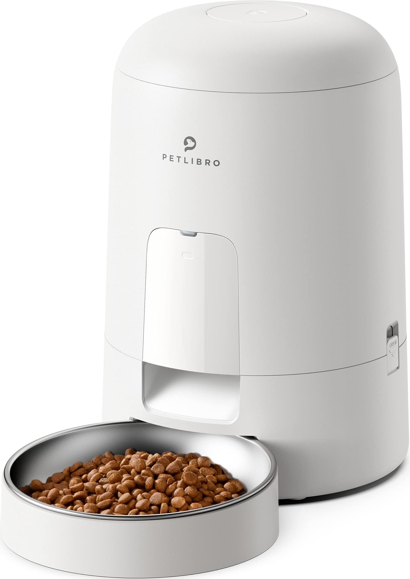 PETLIBRO Automatic Cat Feeders, Cat Food Dispenser with Stainless Steel Bowl, Timed Cat Feeder, Programmable Portion Size Control 6 Meals Per Day, 2L for Cats Dogs Pets