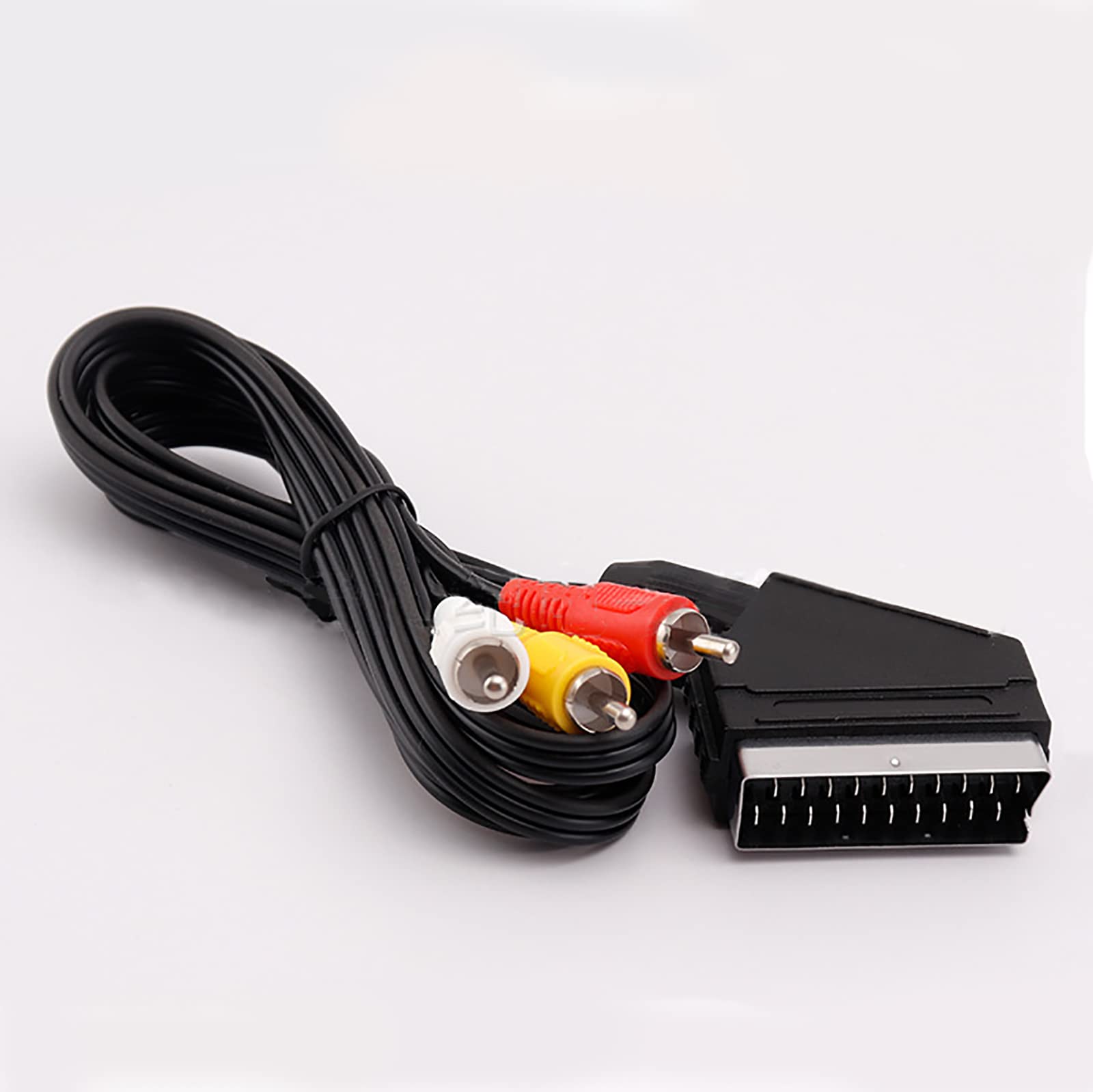 WANGCL 2PCS 1.8M Câble Péritel Adaptateur Péritel Péritel vers RCA Câble Péritel pour Lecteur DVD vers TV Composite AV Connecteur Convertisseur pour TV DVD VCR NES FC