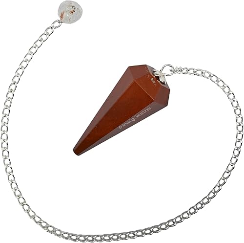 Miniatura 3 de Increíble péndulo de cristal de piedras preciosas para la adivinación  Collar de péndulo con cadena de chakras y bola de cristal para curación Reiki