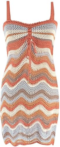 Zimmermann Vestido Mini de Croché Naranja Segunda Mano