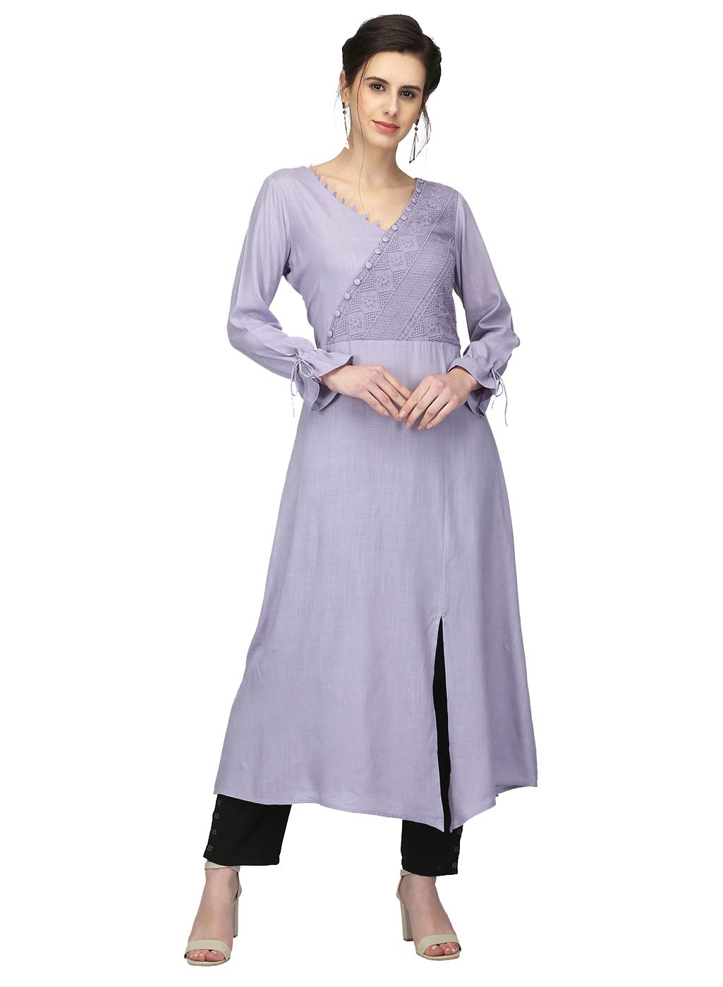 OjjasviLilac A-Line Kurta