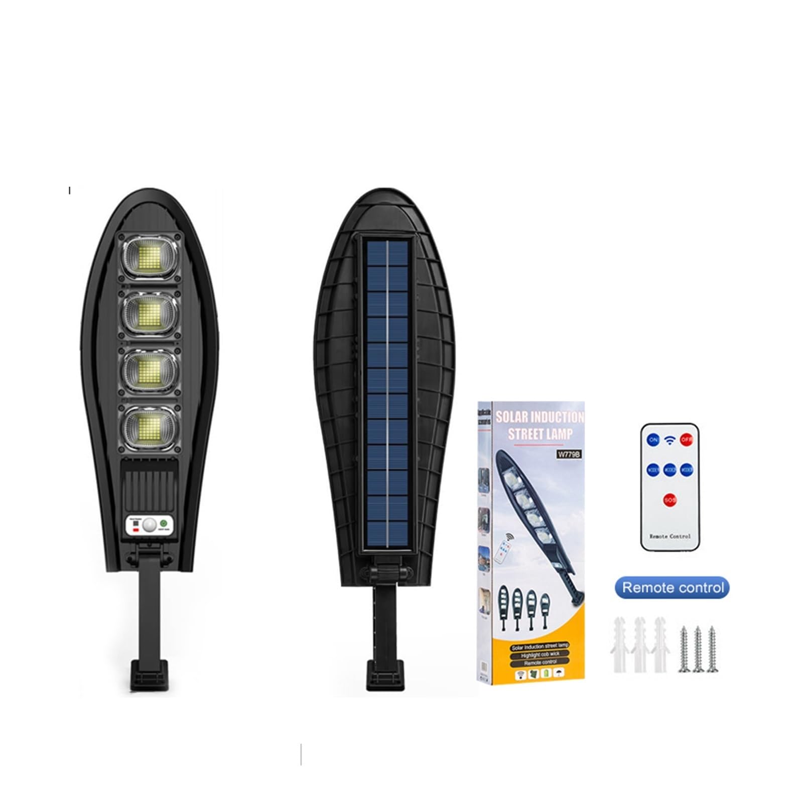 Lampy Solarne ZewnęTrzne, 300 watów Solar Led Light Zewnętrzna lampa uliczna Led dużej mocy 3 tryby Wodoodporny pilot zdalnego sterowania Światła słoneczne z czujnikiem ruchu Bardzo Szeroki KąT śWiece