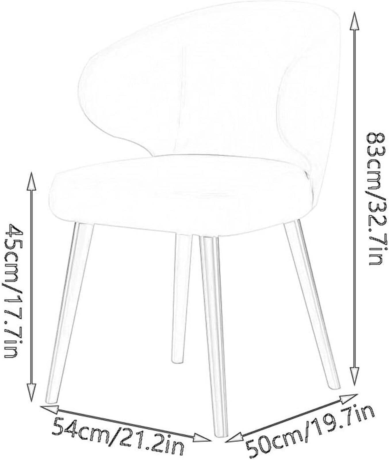 Set Di 6 Sedie Per Sala Da Pranzo Dal Design Moderno Con Cuciture A Diamante In Velluto Nero Dec025709 85569803