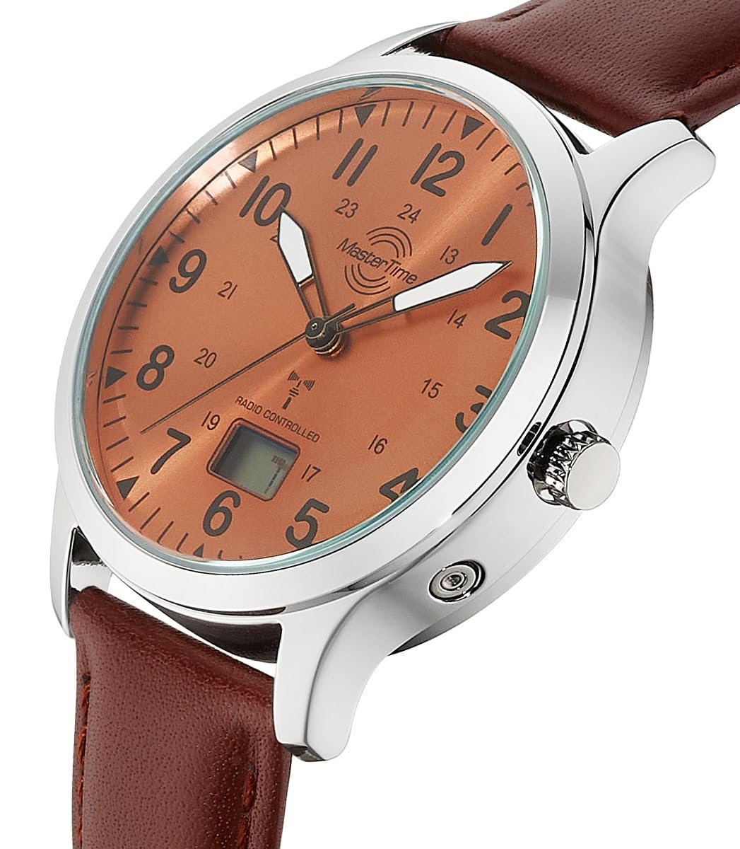 Master Time Funk Quarz Herren Uhr Analog-Digital mit Leder Armband MTGA-10959-82L