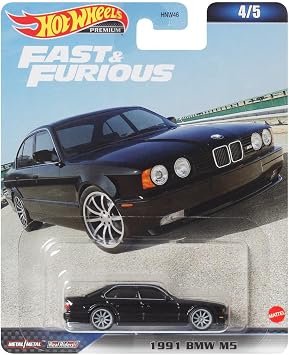 Hot Wheels Fast and Furious Araba BMW M5 1991 Model Die Cast, Ölçek 1:64, Uzunluk 7 cm, HKD28