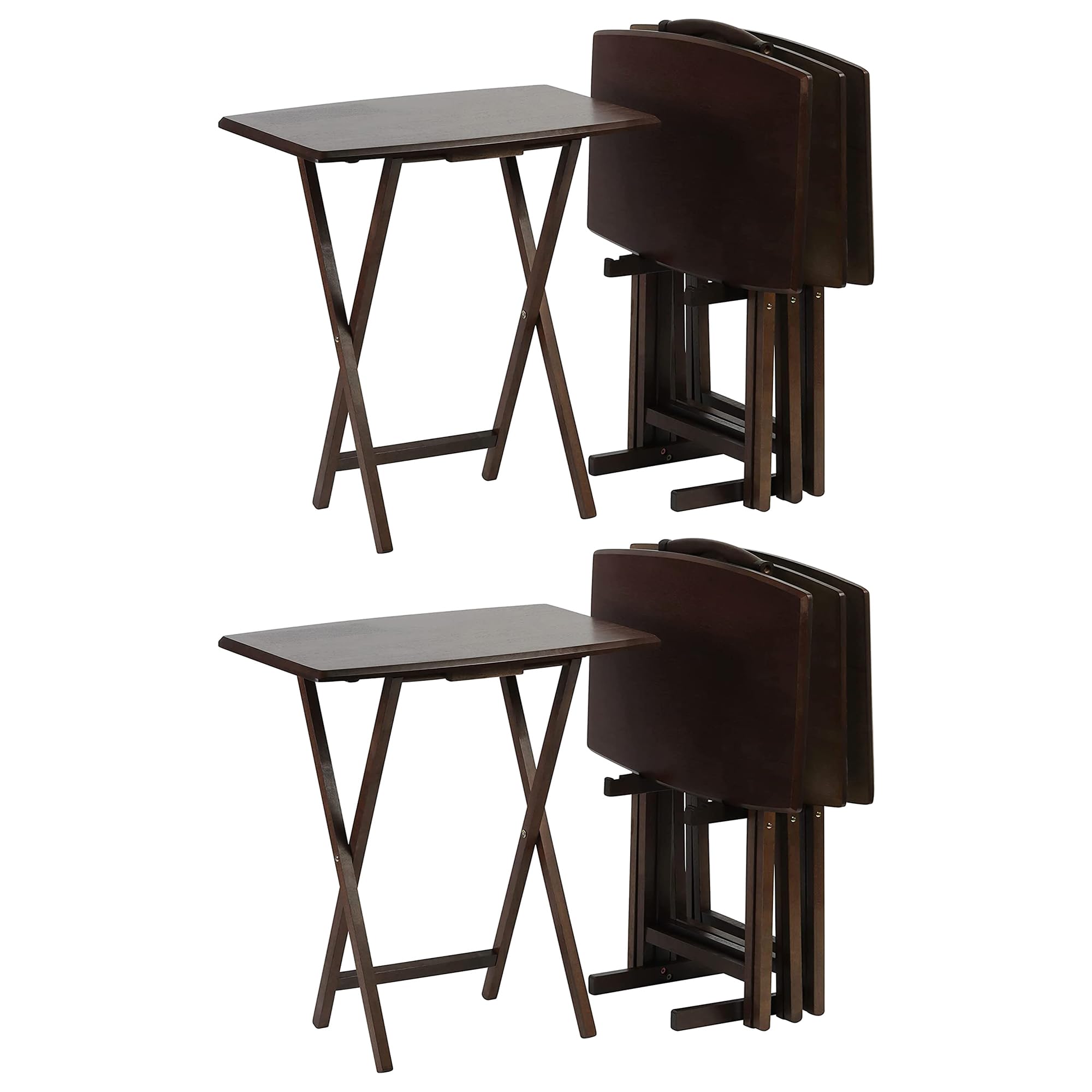 PJ Wood 5-Piece Folding Wooden Table Set