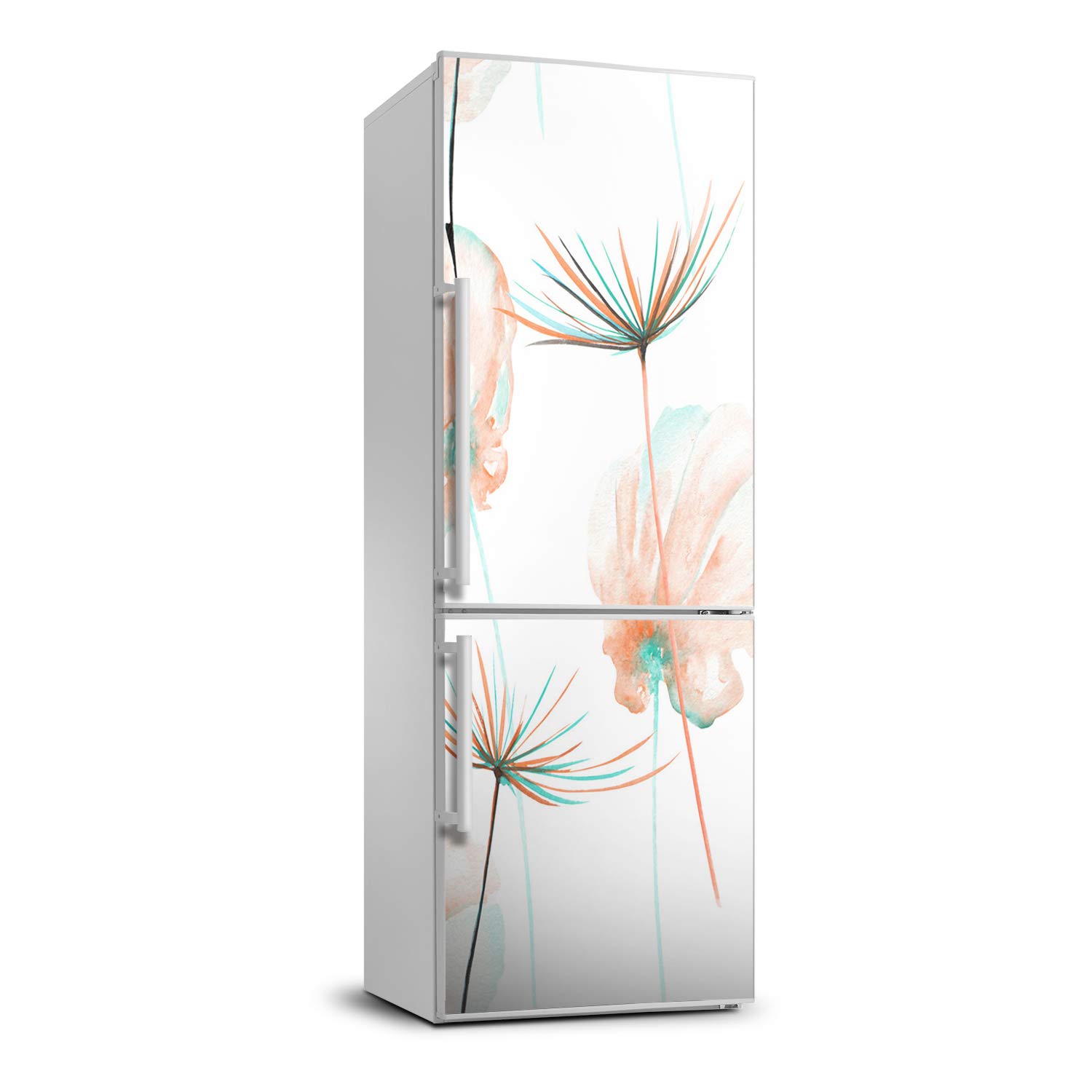 Cubierta del refrigerador premium con estampado floral de alta definición