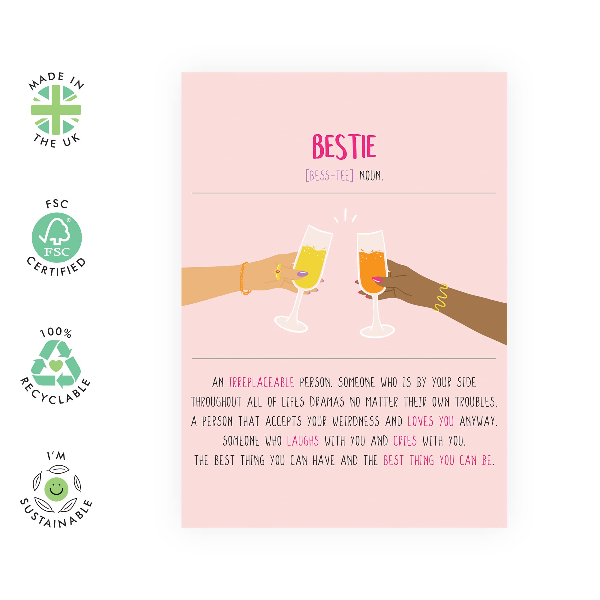 CENTRAL 23 Carte D'anniversaire Pour Meilleure Amie – Besties